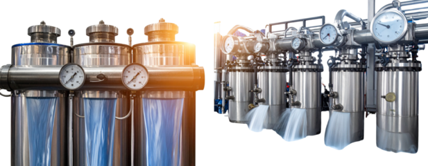  Sat of High-Tech Water Purification Device – Safe Drinking Innovation PNG