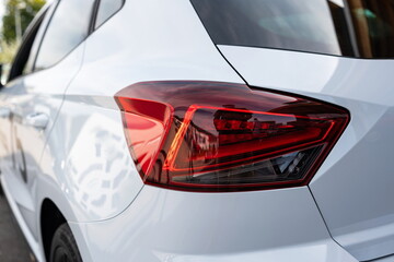 New car rear or tail light unit. Close up  shot, no people