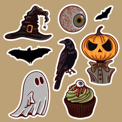 Halloween Characters and Symbols Set