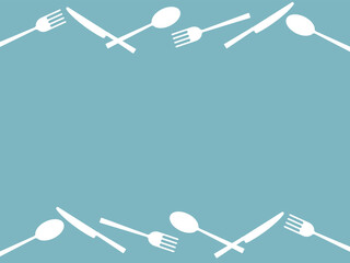 シンプルなカトラリーセットの背景