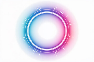 Fototapeta premium Vibrant, glowing circular design with blue and red hues, radiating energy and futuristic aesthetics.