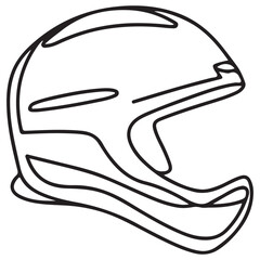 Hockey helmet vector illustration