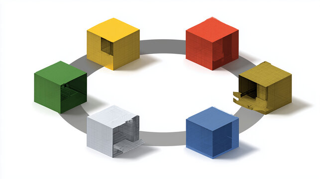 Deadlock Concept Visualization - Computer Science Processes Circular Conflict Diagram
