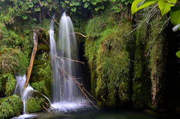 Landscape View Of The Beautiful Plitvice Lakes National Park , Croatia