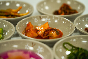 Korean traditional food Radish Kimchi - Kkakdugi