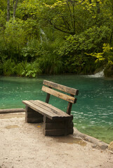 Landscape View Of The Beautiful Plitvice Lakes National Park , Croatia