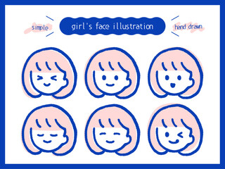 girl face illustration