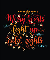 Festive Christmas Typography T-Shirt