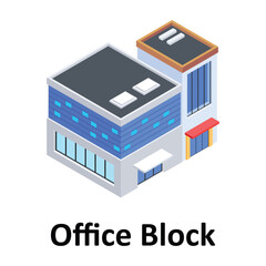 Office Block Vector icon which can easily modify or edit