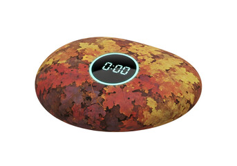 Abstract colorful stone with glowing audio visualizer effect isolated on transparent background