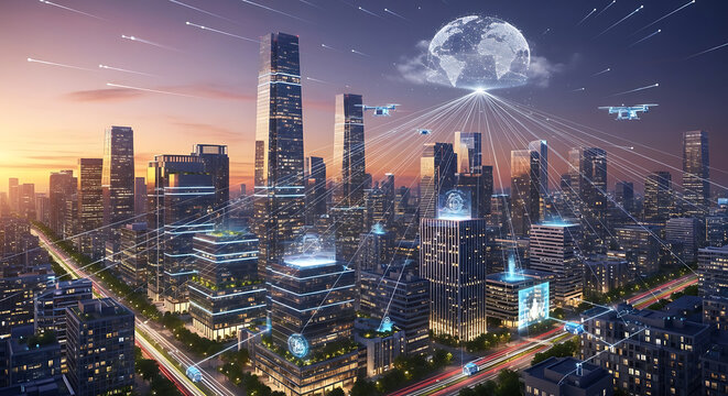 Smart City Network Connection Global Data Transfer Technology