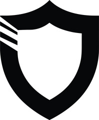 Shield security protection logo vector safety guard icon design silhouette illustration art 