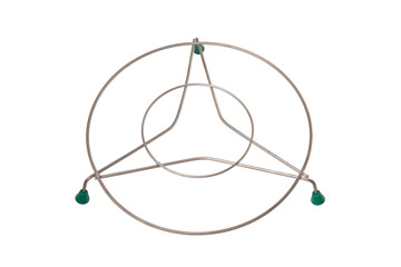 Wire trivet stand, metal, round, minimalist, kitchen tool , isolated transparent Background