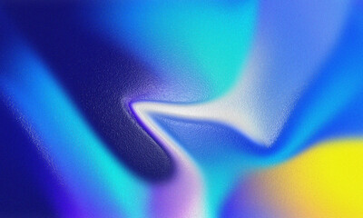 Abstract gradient swirl with neon colors and subtle grain texture