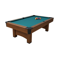 PNG Realistic wooden billiard table.