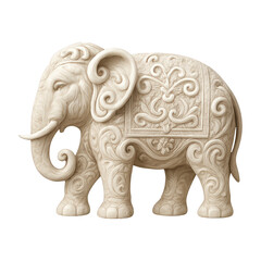 Fototapeta premium PNG Intricate carved elephant sculpture
