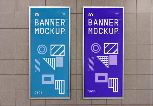 Two Vertical Banner Mockups