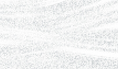 White Binary Code Matrix 0 and 1 Numbers Wallpaper, Abstract Technology Design for Computer Science Background with Decryption Algorithm Concept