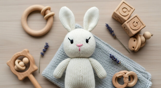 easter bunny and easter eggs - Powered by Adobe
