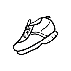 Sport Shoe Line Art Illustration
