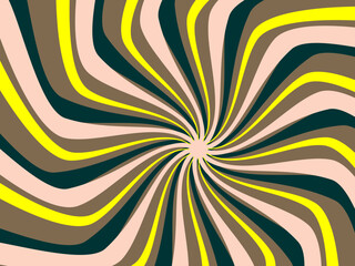 Vintage retro banner background. Colorful grunge wave wallpaper. Vector illustration. Twist party backround pattern.	