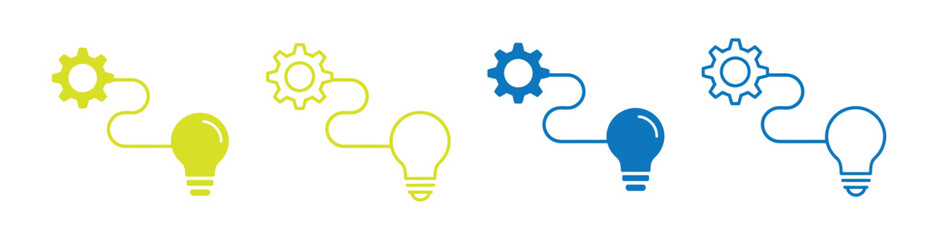 Dynamic duo of gears and lightbulbs symbolizes innovation, problem solving, and bright ideas powering effective solutions in business and technology development processes