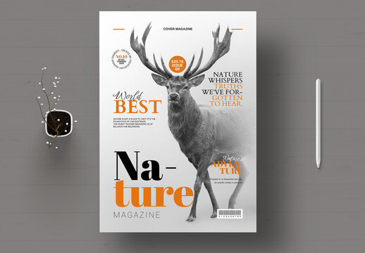 Nature Cover Magazine Template Layout