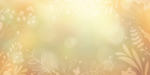 Autumn frame, drawn leaves, vector design