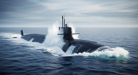 Submarine Surfacing: Power and Precision at Sea