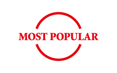 MOST POPULAR - MOST POPULAR text written on Red Rubber Stamp 