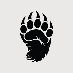 Grizzly Bear Paw Print Claw Marks Wild Animal Footprint Symbol