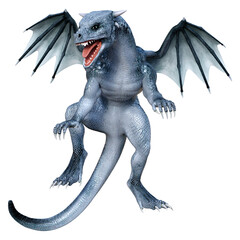 Obraz premium 3D Rendering Fairy Tale Dragon on White