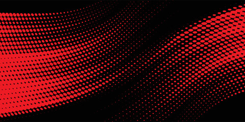 Abstract speed line style blue halftone banner design template. Red and blue halftone dot pattern with grunge texture. Sporty style white and black dot pop art comic, Eps 10.