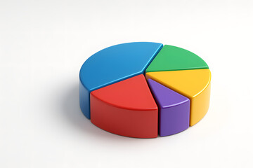 Colorful Pie Chart Graphic on a Clean White Background