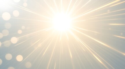 Bright Sunlight Shining Through Clear Sky With Lens Flares