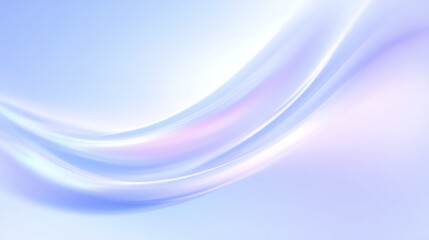 Obraz premium Smooth, flowing curves of light blue and white create a serene and elegant background.