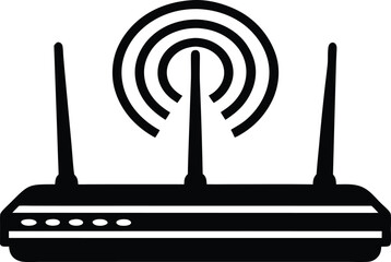 Network Router Vector Illustration Symbolizing Modern Wireless Internet Device and Connectivity