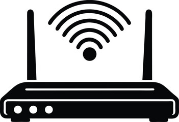 Wireless Internet Router Vector Illustration Showing Modern Connectivity Technology Concept