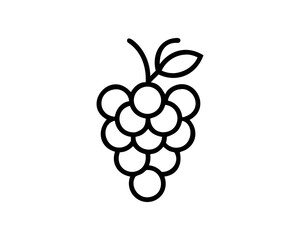 Line Art Bunch of Grapes Icon