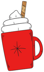 Sticker cup of cream ice