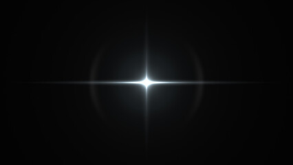 キラキラ輝く光のエフェクト、レンズフレア