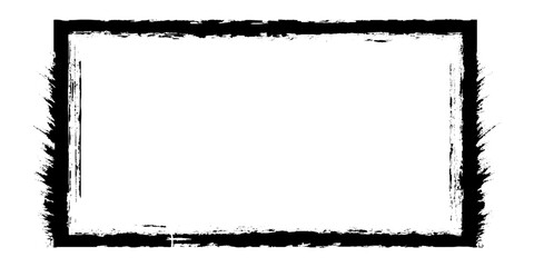 Retro photo film frame with transparent background. Abstract rectangles with space for text.  monochrome texture, worn pattern, surface is covered with scratches. Grunge frame with worn border. 