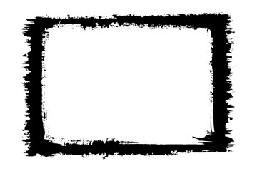 Retro photo film frame with transparent background. Abstract rectangles with space for text.  monochrome texture, worn pattern, surface is covered with scratches. Grunge frame with worn border. 