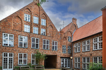 Courtyard in Lubeck, Gerrmany