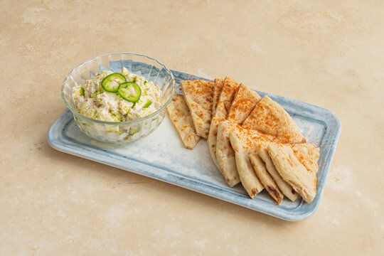  salad with   cucumber, yellow pepper, and fresh mint, with a Greek yogurt and lemon dressing - Powered by Adobe