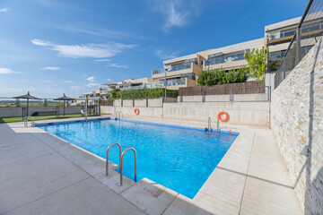 Communal pool with digital temperature and water quality control system