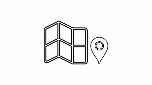 The map icon is displayed on a white background.