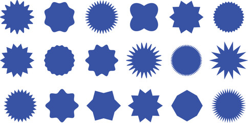 Blue Geometric Shape Collection | Abstract Icons for Design and Pattern Recognition