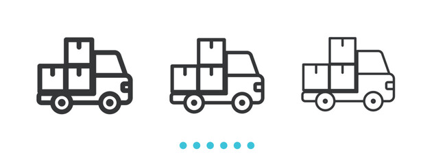 Logistic Icon. Thin line icon vector