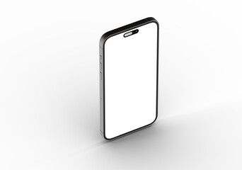 Clean, isolated smartphone mockup. Perfect for app mockups, website designs, user interface presentations, and showcasing mobile-first content.